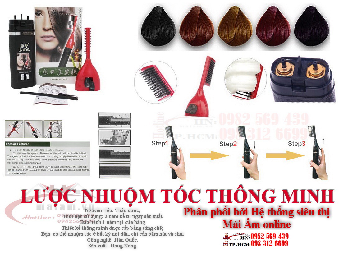 Lược nhuộm tóc thông minh thế hệ mới